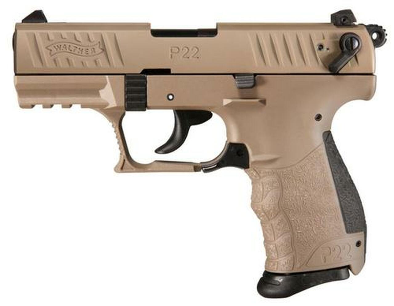 Walther P22 QD 22 (LR) 3.42" Barrel Flat Dark Earth 10rd Mag