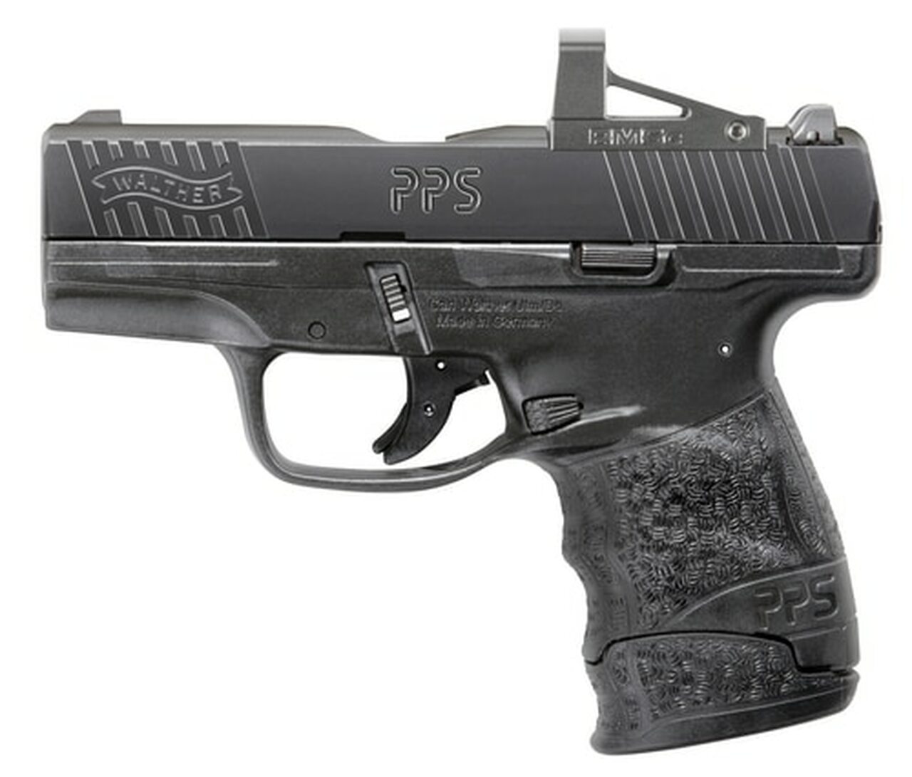 Walther PPS M2, Optic 9MM, 3.2" Barrel, RMSc Red Dot Optic 6 & 7rd Mag