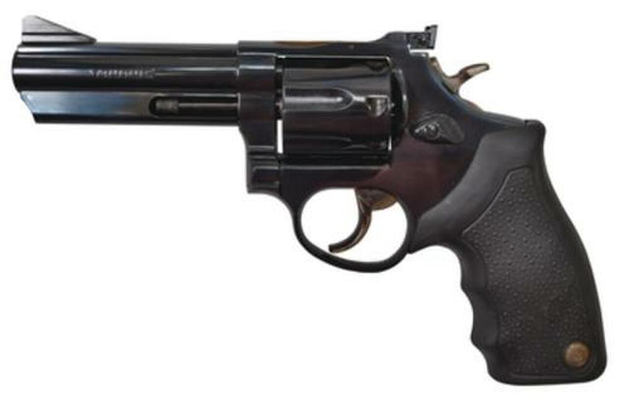 Taurus 66 Standard 357 Mag, 4" Barrel, Adj Sight, Black Grip, Blued, 7rd