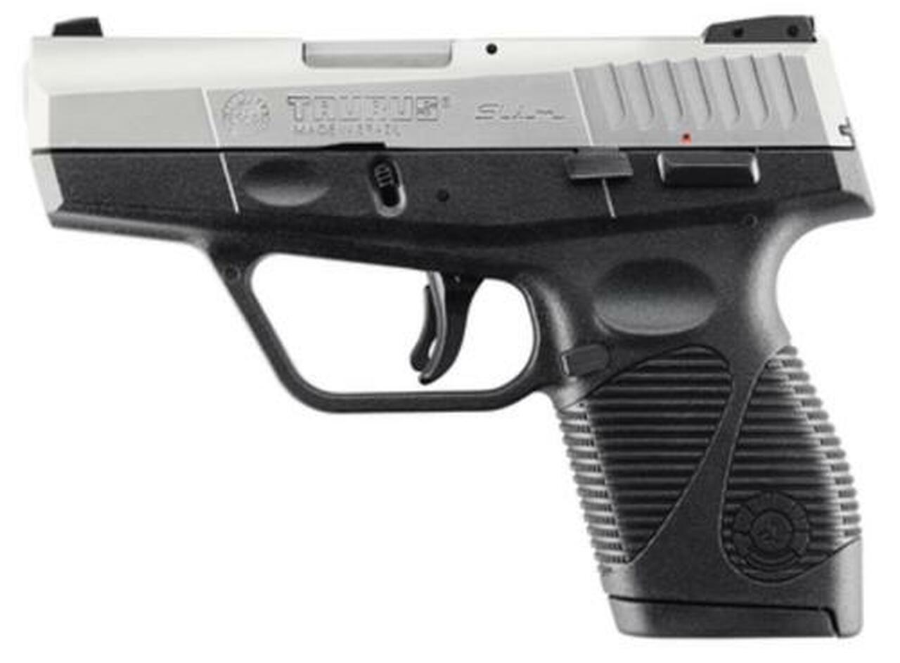 Taurus Model 740 Slim .40 SW, 3.2" Barrel, Stainless Steel Finish, Low Profile Sights, 6rd