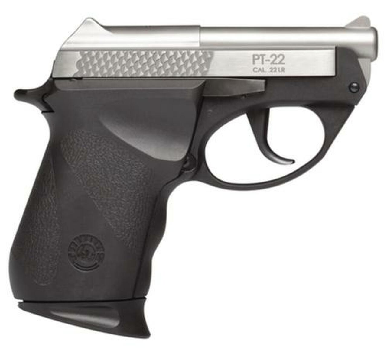 Taurus PT22, Sub-Compact, 22 LR, 2.8" Barrel, Polymer Frame, Black/Stainless Finish, 8Rd, 1 Magazine