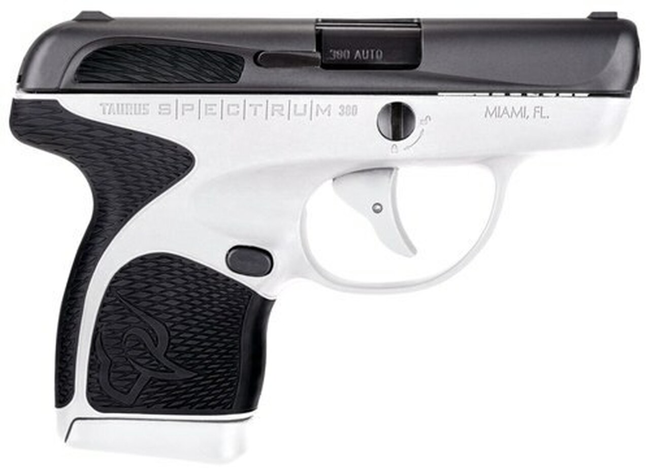 Taurus Spectrum, .380 ACP, 2.8" Barrel, 7rd, White Frame, Black Grip