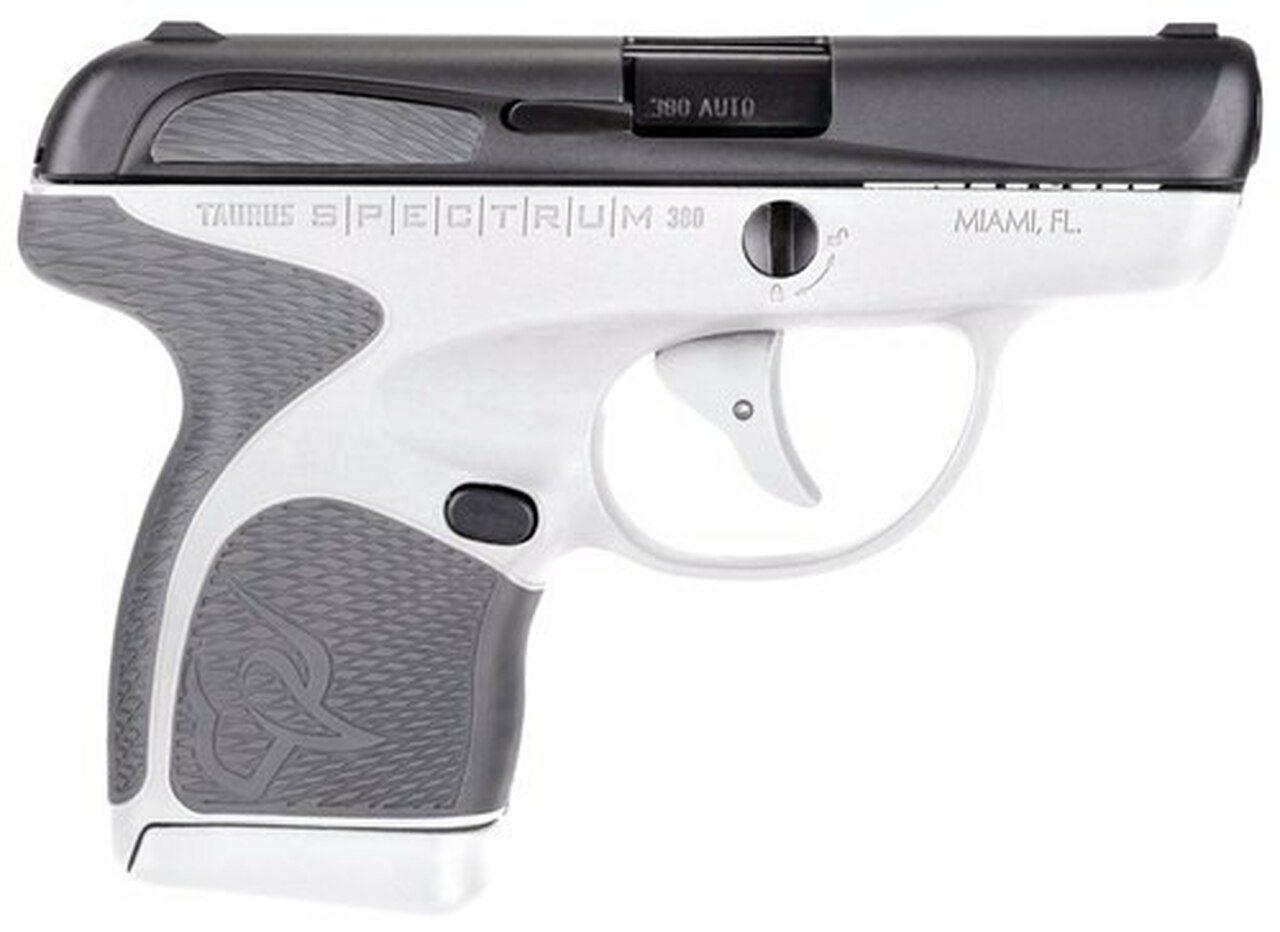 Taurus Spectrum, .380 ACP, 2.8" Barrel, 7rd, White Frame, Gray Grip