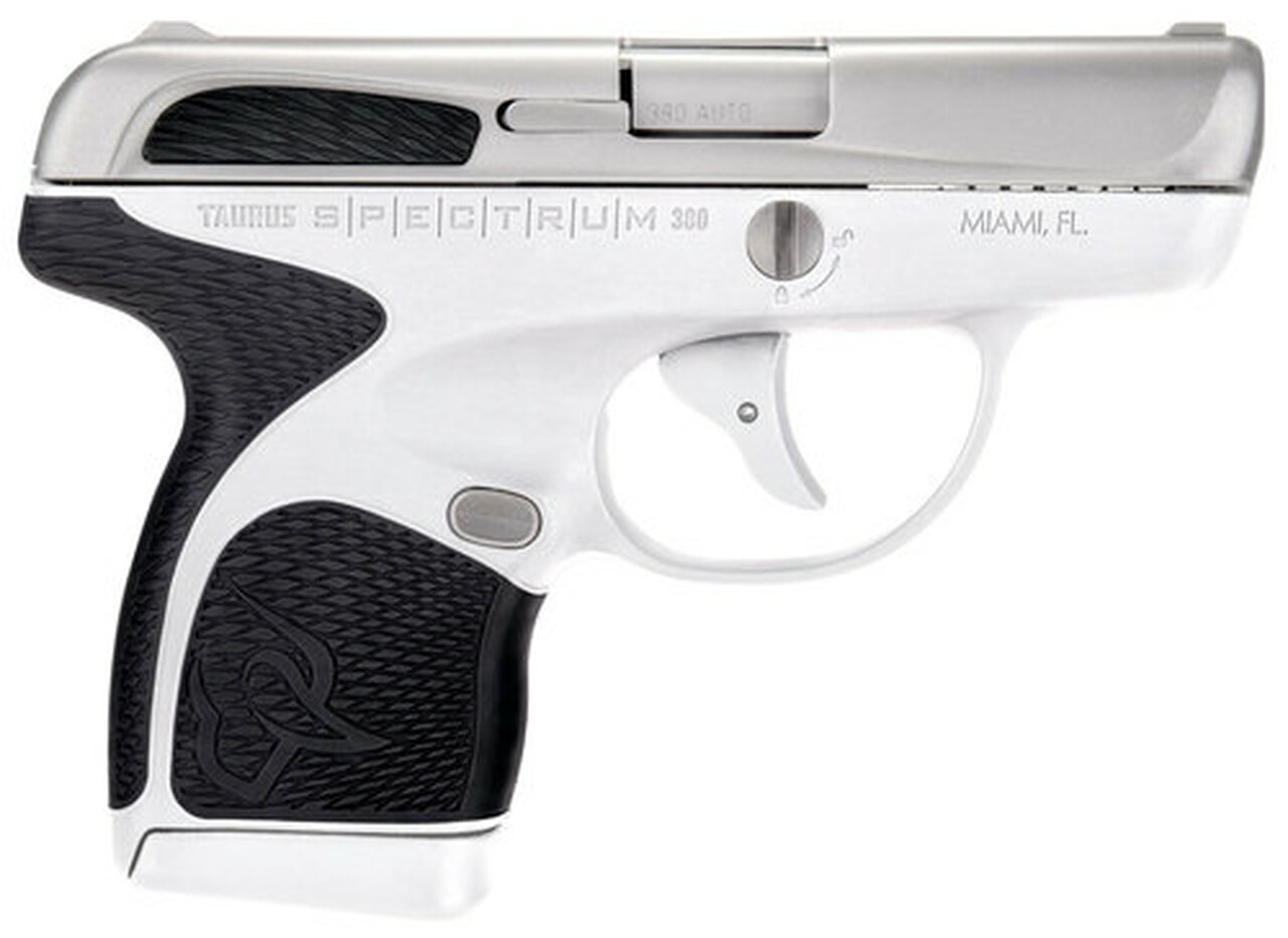 Taurus Spectrum Double 380 ACP 2.8", /7+1 Black Polymer Grip SS/White, 6 rd