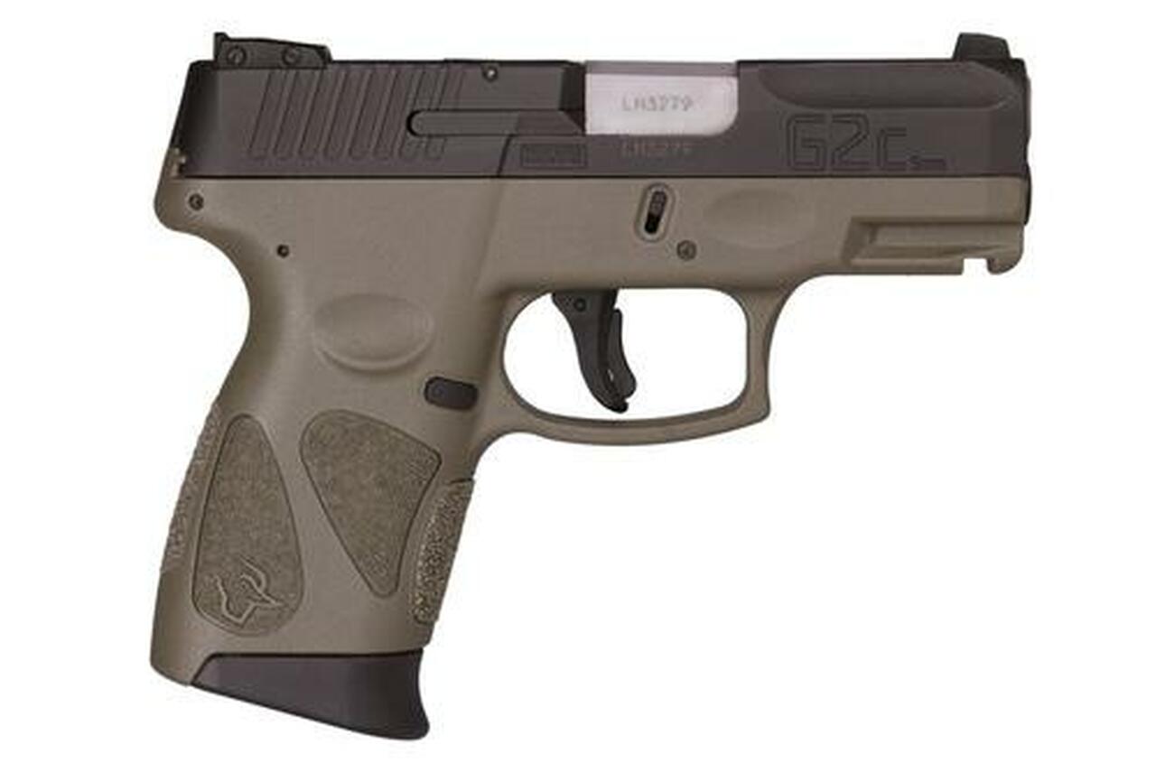 Taurus G2C, 9mm, 3.26" Barrel, 12rd, Black Slide, OD Green