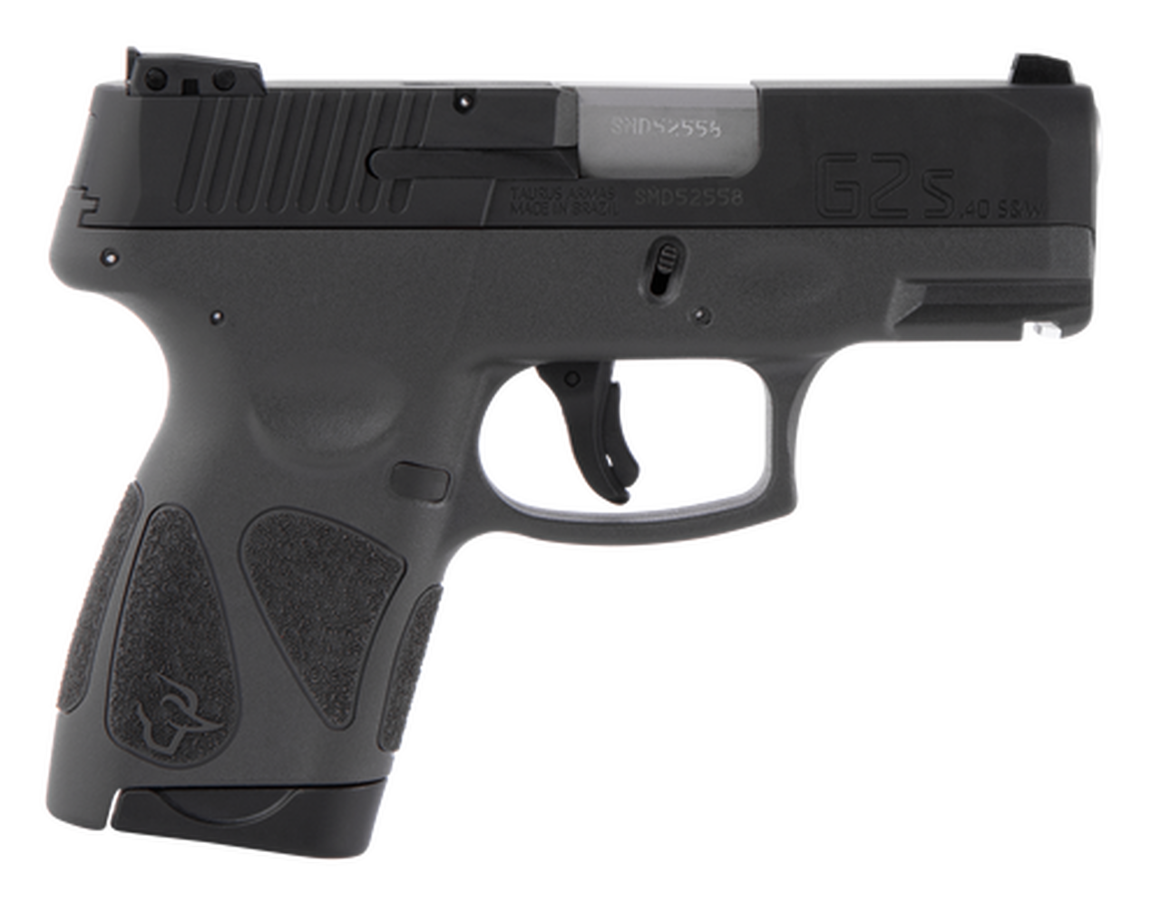 Taurus G2S. .40 S&W, 3.26" Barrel, 7rd, Black Slide, Gray