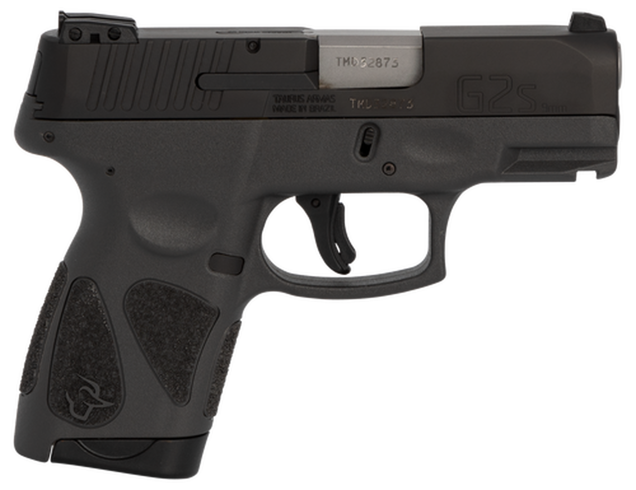 Taurus G2S, 9mm, 3.26" Barrel, 7rd, Black Slide, Gray Frame