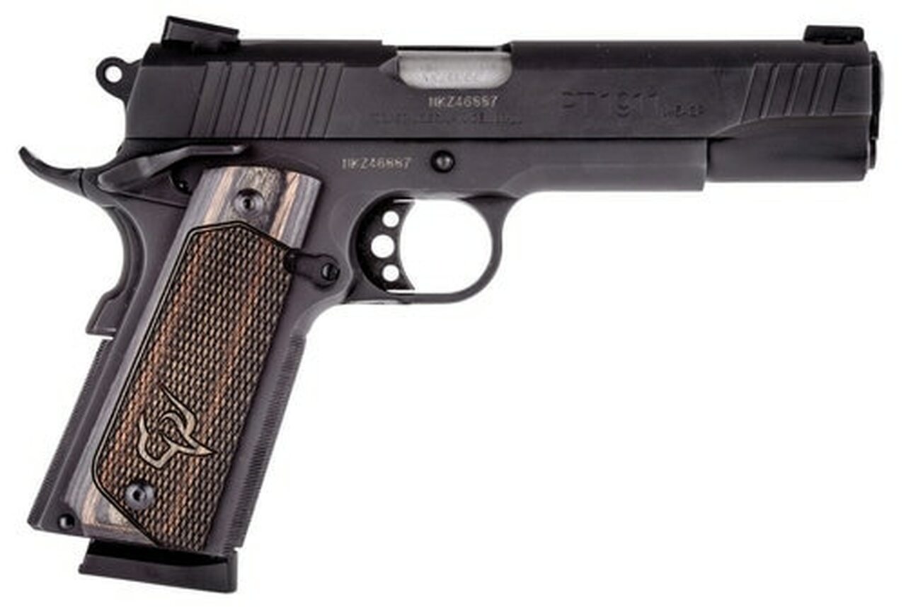 Taurus 1911, 45 ACP, 5" Barrel, 8rd, Novak Sights, Walnut Grips, Black