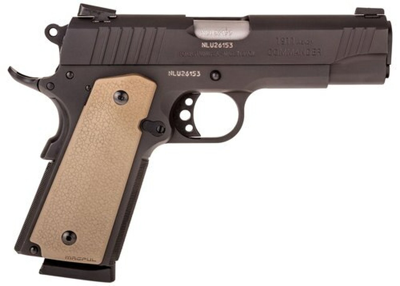 Taurus 1911 Commander, 45 ACP, 4.25", 8rd, Flat Dark Earth Magpul MOE Grips/Frame, Black Slide