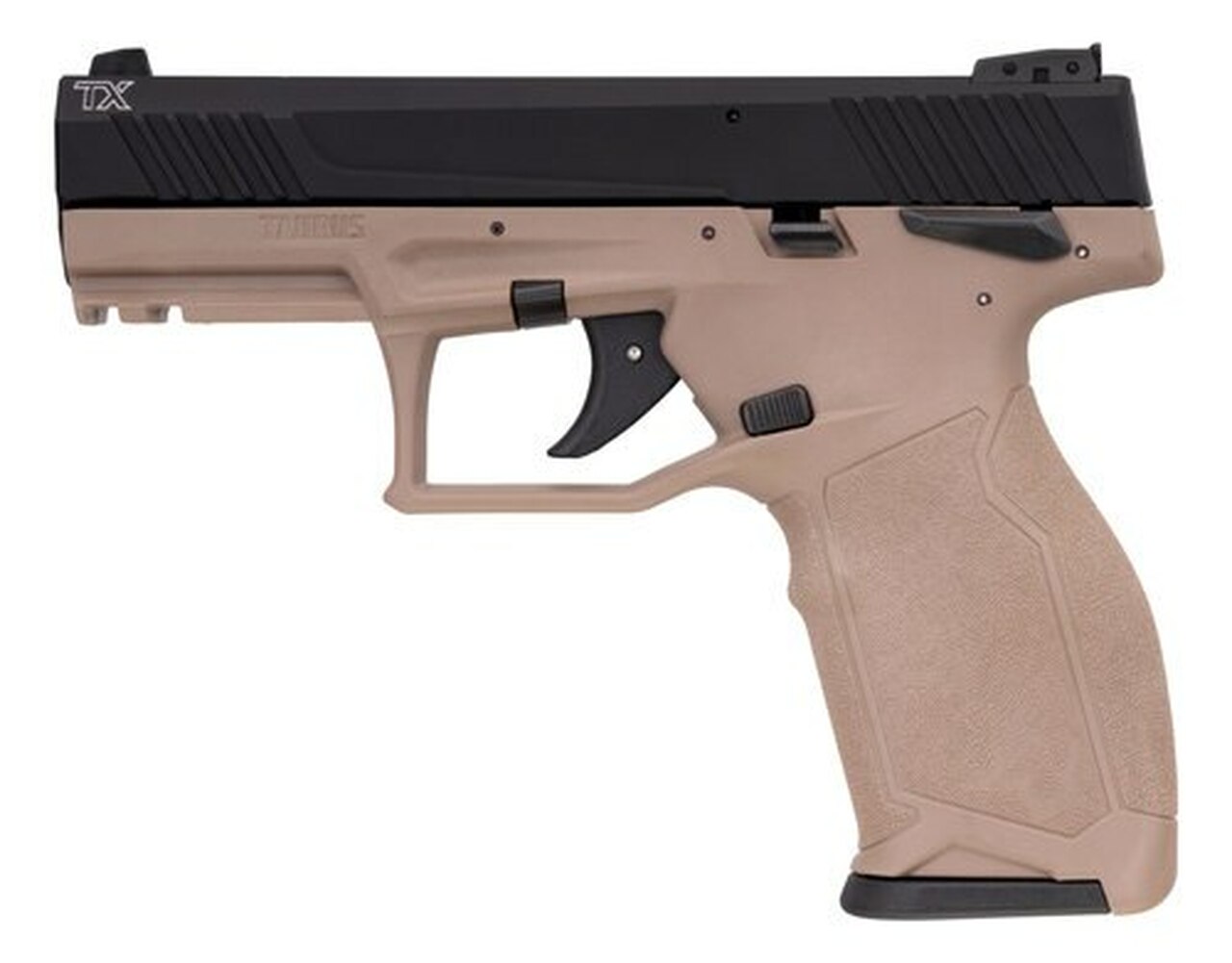 Taurus TX22, .22 LR, 4" Barrel, 16rd, Threaded Barrel, Black Slide, Flat Dark Earth