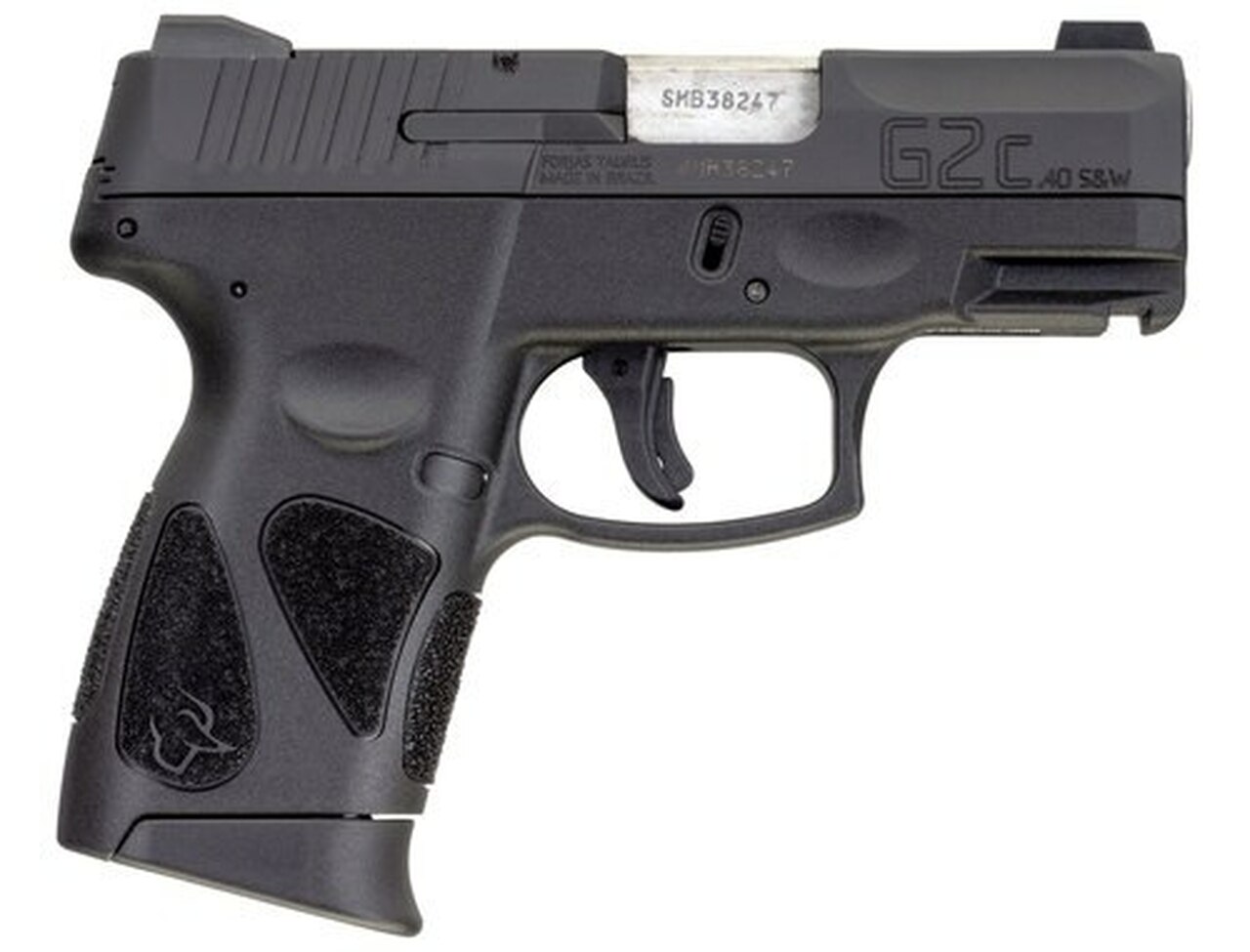 Taurus G2c .40 S&W, 3.2" Barrel, 3-Dot Sights, Black Carbon Steel Slide, 10rd