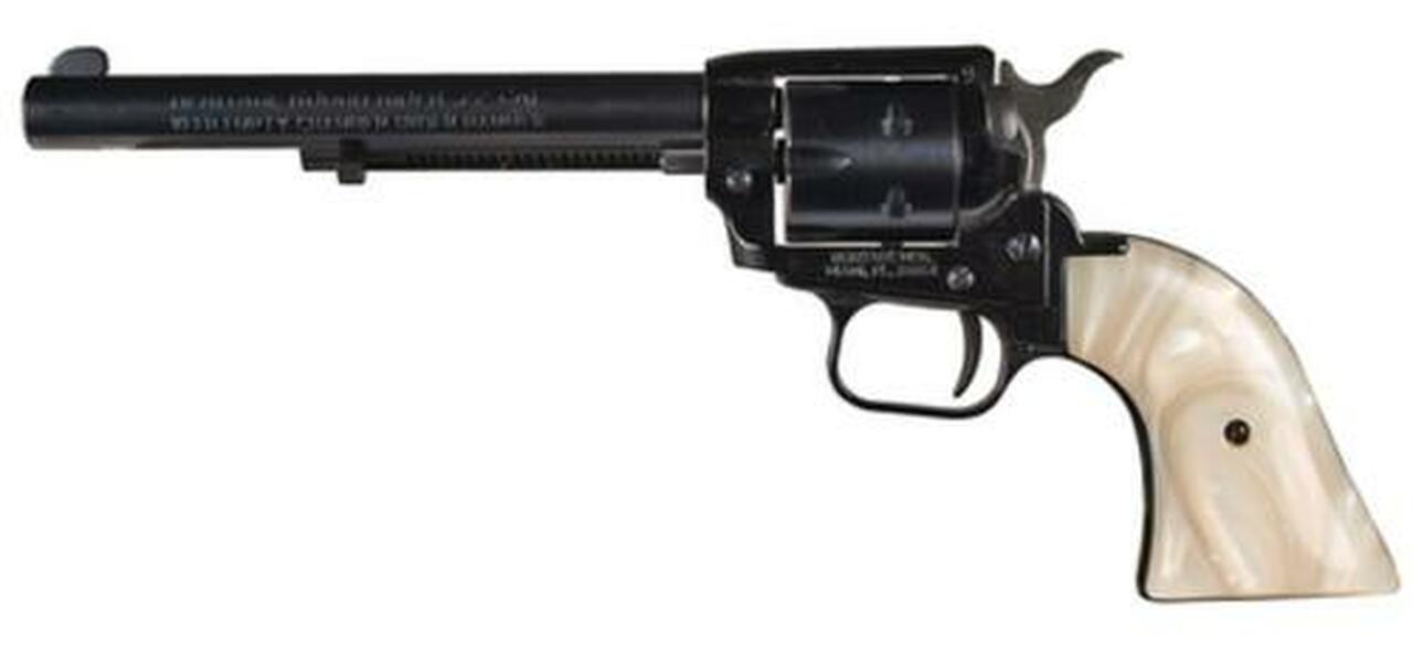 Heritage Rough Rider Revolver 22LR/22 Mag 6-1/2" Barrel, Blue Mother-O-Pearl Grips