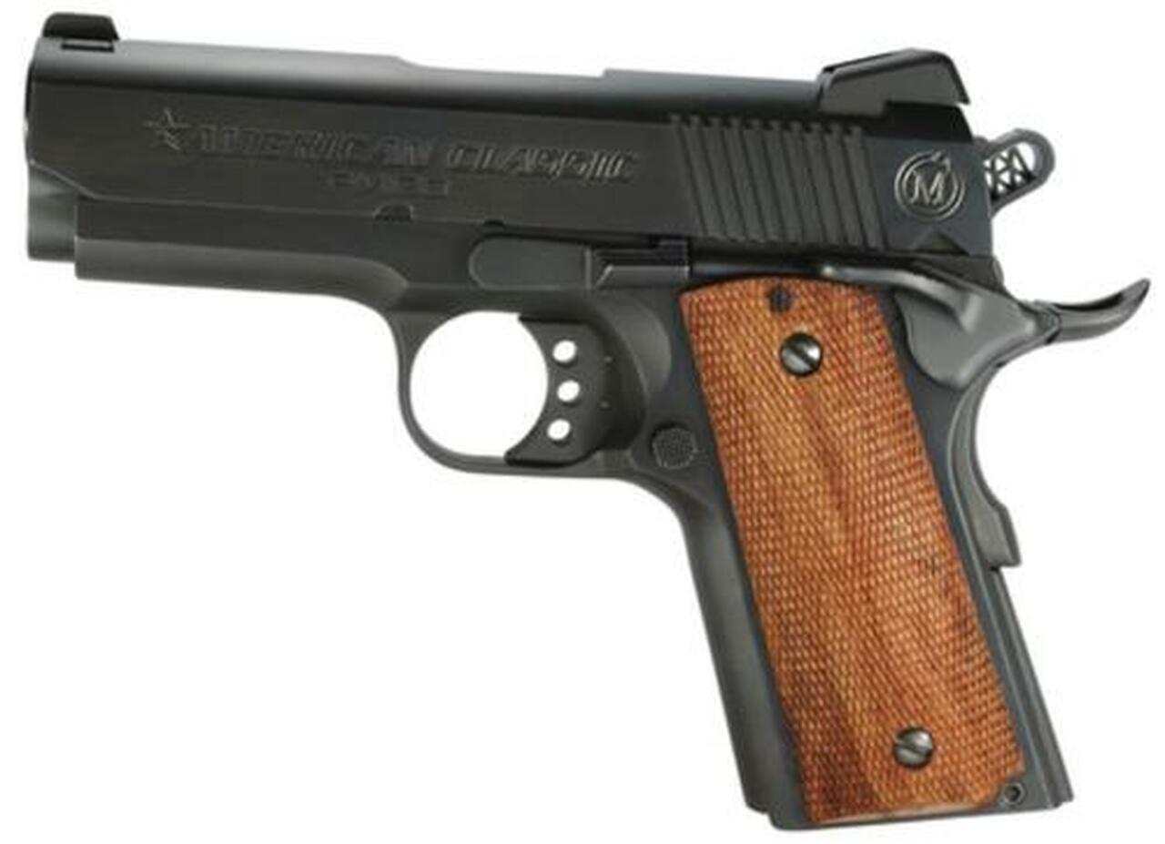 American Classic Amigo 45 ACP 3.5" Barrel, Deep Blue Finish, Checkered Hardwood Grips, 7 Rnd Mag