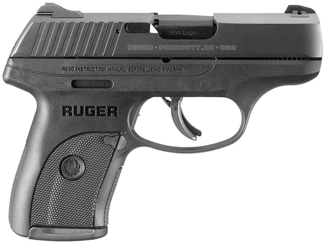 Ruger LC9S Standard 9mm, 3.12" Barrel, 3-Dot, Black Polymer Grip, 7rd Mag