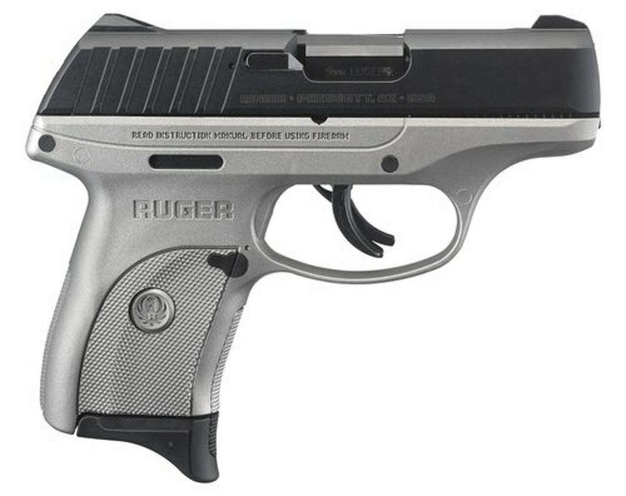 Ruger EC9s, 9mm, 3.12" Barrel, 7rd, Fixed Sights, Gray Frame, Black Slide