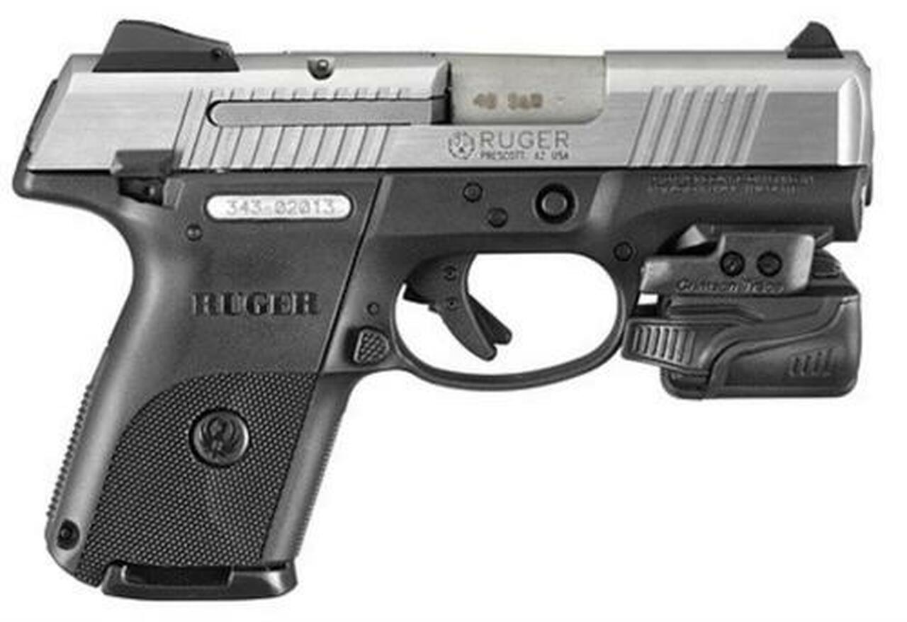 Ruger SR9C Compact 9MM Crimson Trace Weapon Light, 1 10 and 1 17 Rnd Mag
