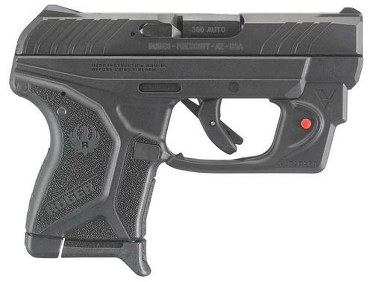 Ruger LCP II with Viridian Red Laser380 ACP 2.75" Barrel Black Polymer Grip 6rd Mag