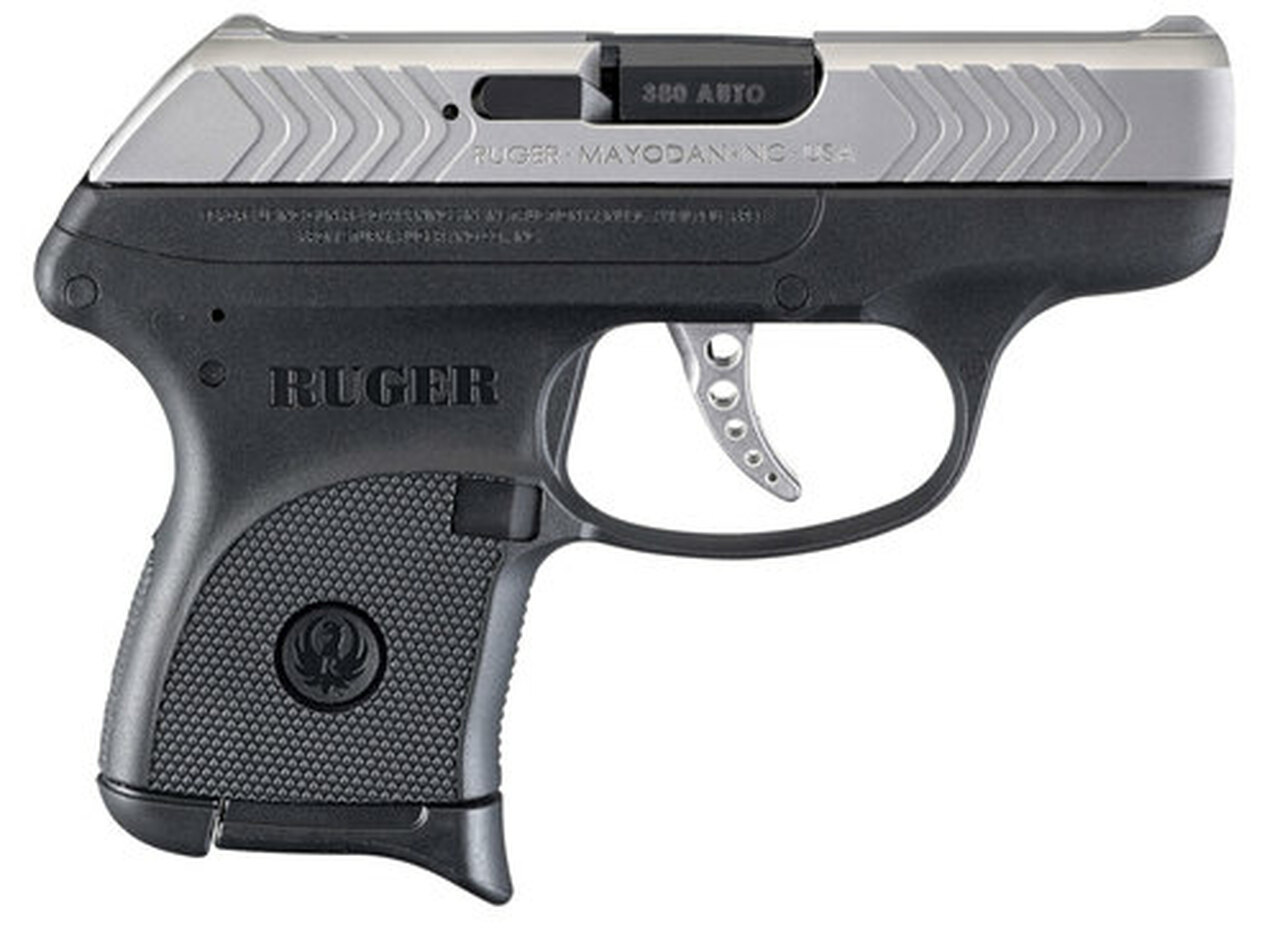 Ruger LCP 380 ACP Double, 2.75" Barrel, Black Grip, Stainless Slide