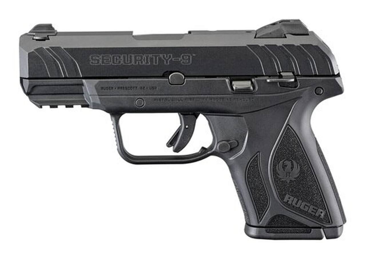 Ruger Security 9, 9mm, 3.42" Barrel, Drift Adjustable Sights, Black, 10rd Mag