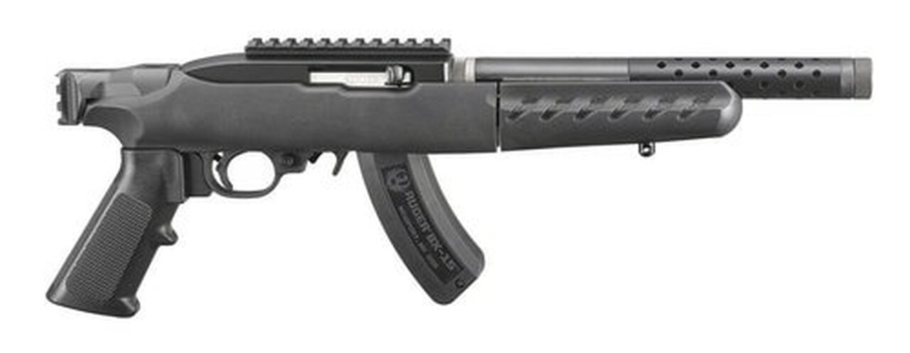 Ruger 22 Charger Takedown Railed Brace Mount 22 LR, Lightweight 10" Threaded Barrel,15Rd Mag, Includes Bipod