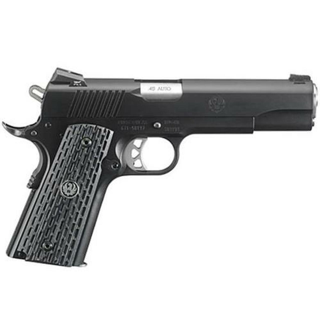 Ruger SR1911 45 ACP, 5", 8 Rds, Tritium Night Sights, Micarta Grips, Black Nitride Finish