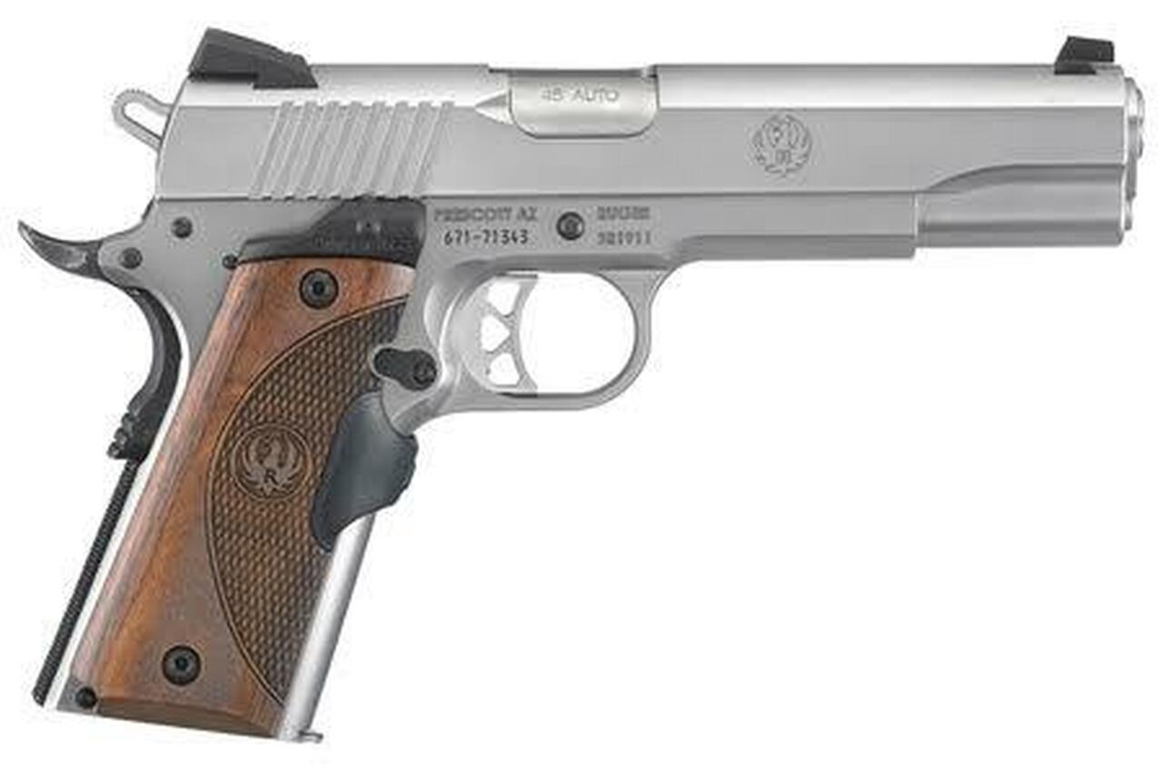 Ruger SR1911 45 ACP 5" Barrel Crimson Trace Lasergrip 7rd and 8rd Mags