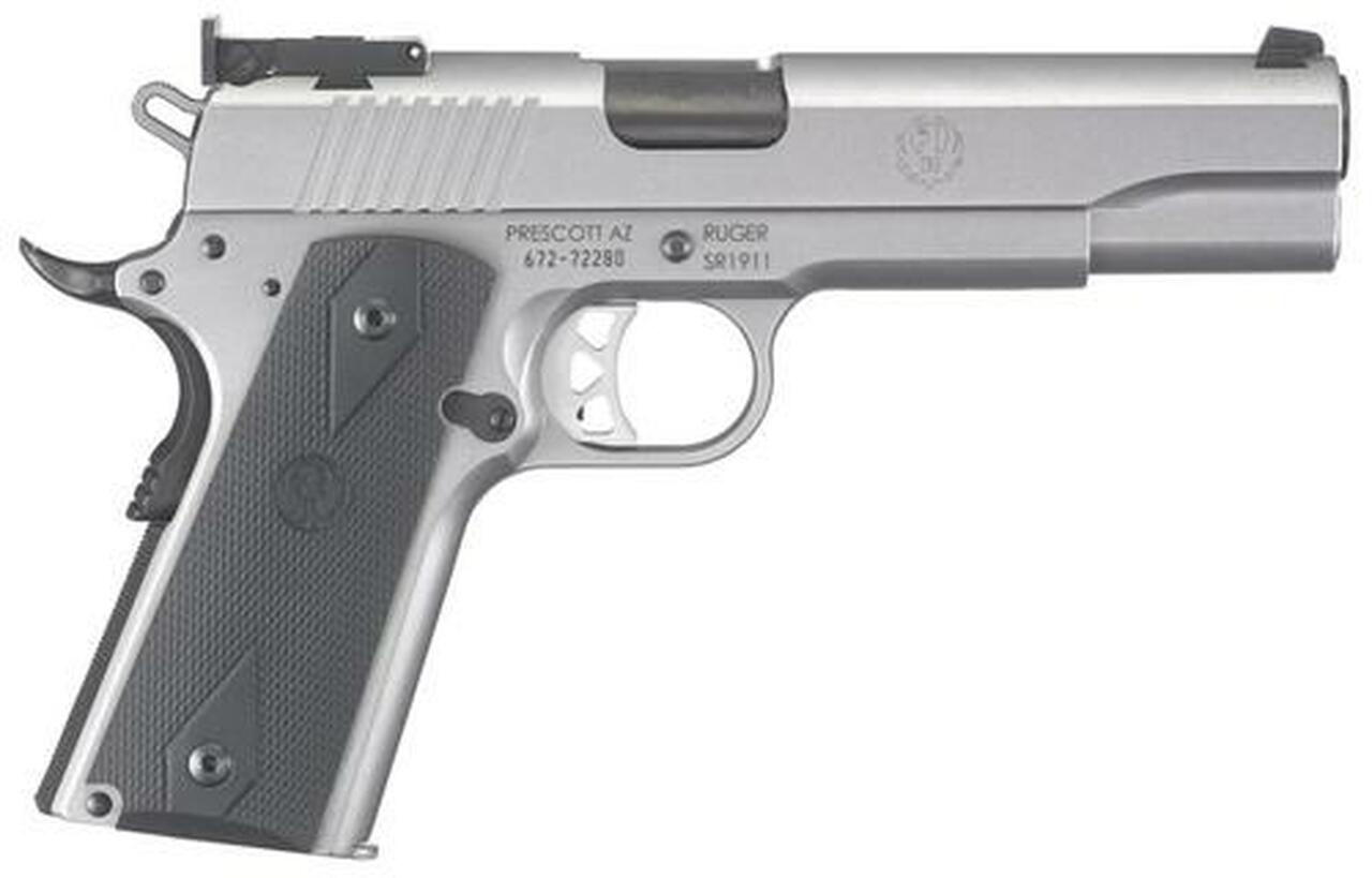 Ruger SR1911 Target 10mm 5" Barrel SS Finish Adjustable Sights 8rd Mag