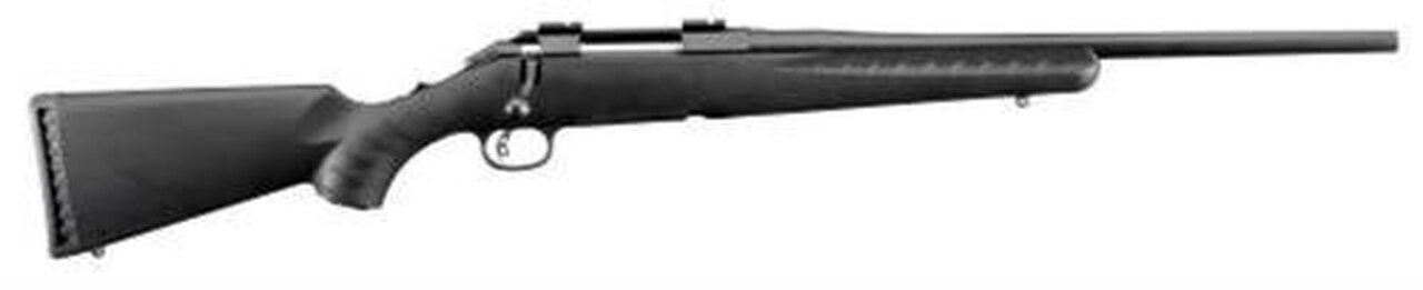 Ruger American Compact Bolt 7mm-08 Rem 18" Barrel, Synthetic Black Stock Black, 4rd