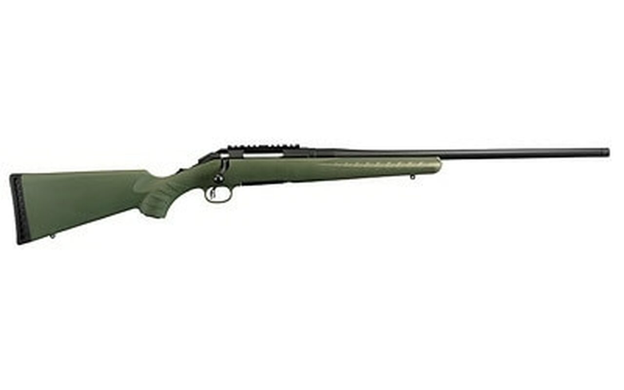 Ruger American Predator, .204 Ruger, 22", Moss Green Composite Stock, Matte Black