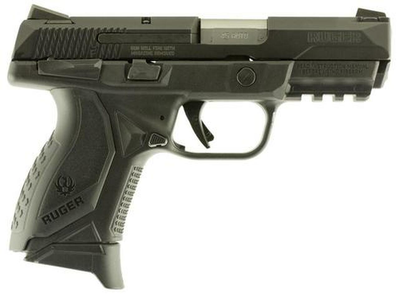 Ruger American Compact 45 ACP 3.75 " SS BarreNovak 3-Dot Sights Manual Safety 10 rd Mag