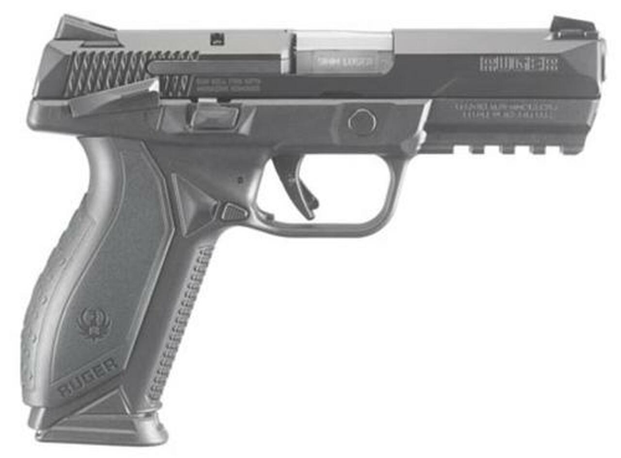 Ruger American 9mm, 4.2", Novak Sights, Black Nitride, Manual Safety, 10rd