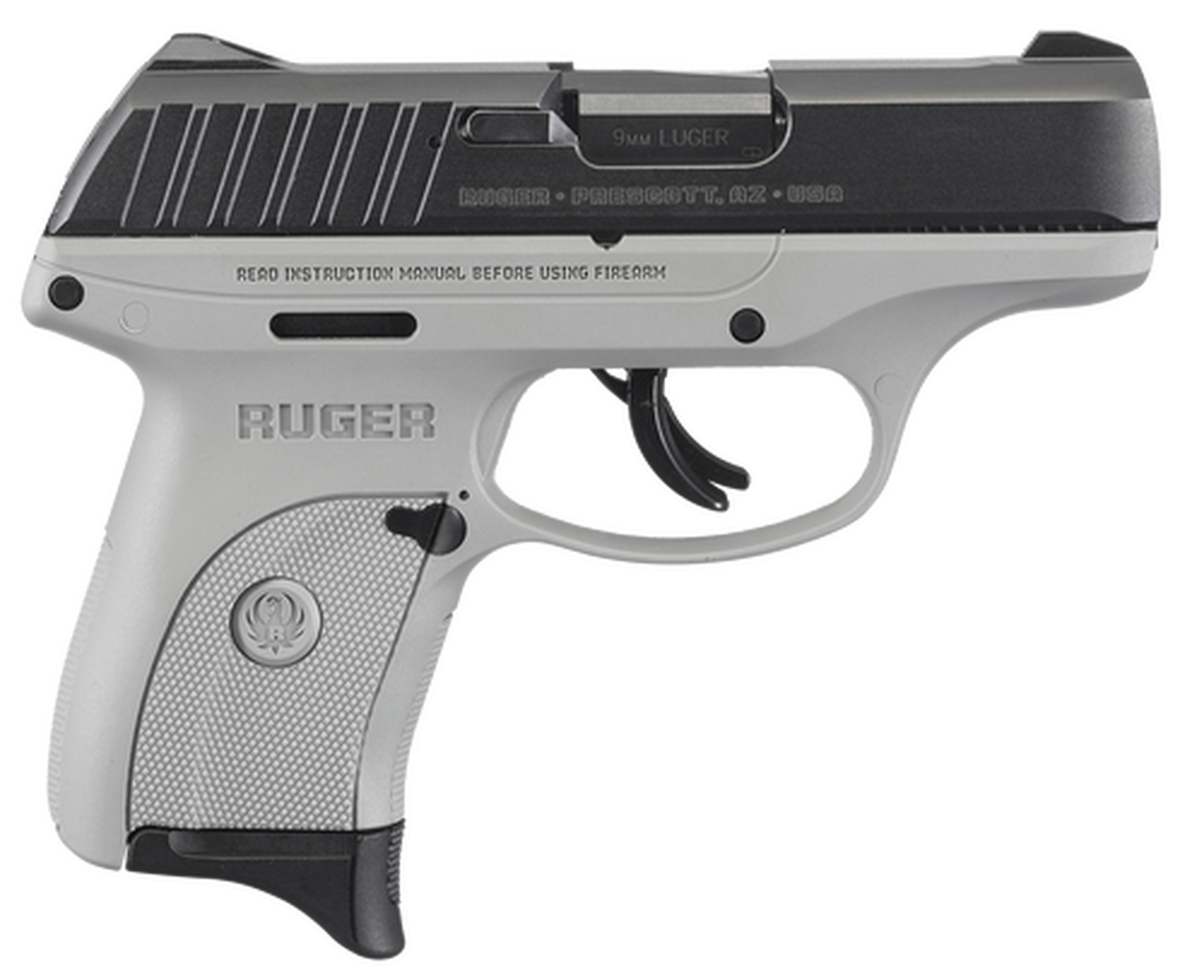 Ruger EC9s Striker Fired, Compact, 9MM 3.1" Barrel, Gray Nylon Frame, 7Rd Mag