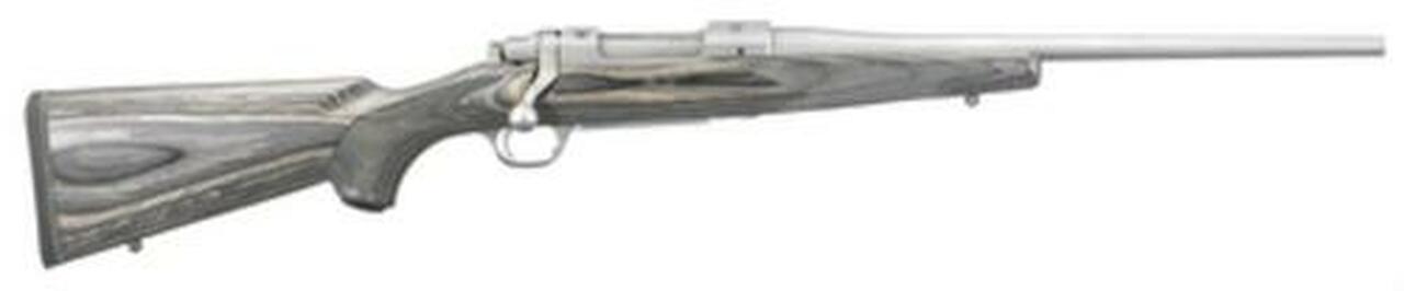 Ruger M77 Hawkeye Compact .223 Remington 16.5 Inch Stainless Steel Barrel Black Laminate Stock No Sights 5 Rounds