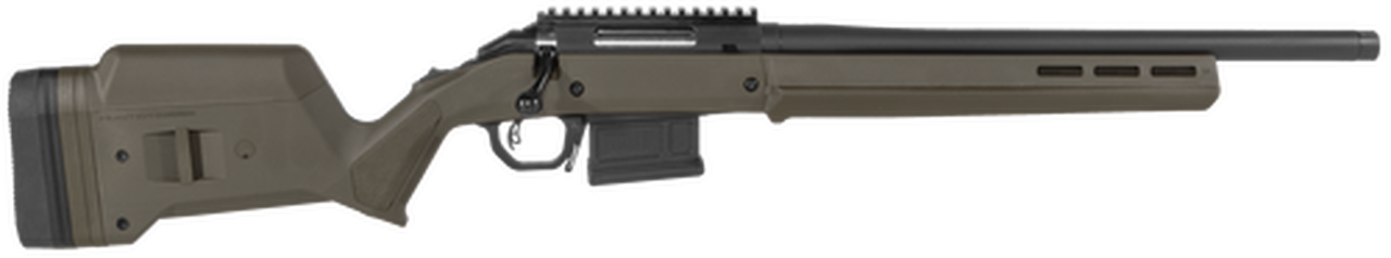 Ruger American Magpul Hunter 308 Win, 16.5" Barrel Green Magpul Stock, 5rd