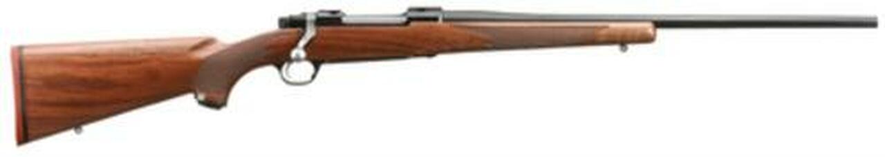 Ruger M77 Hawkeye Standard .300 Win Mag 24" Satin Blue Finish Barrel American Walnut Stock No Sights 3 Rounds