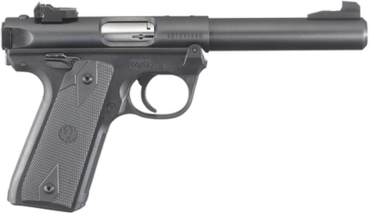 Ruger Mark IV 22 LR, 5.5" Barrel, Black Synthetic Grip, 10rd