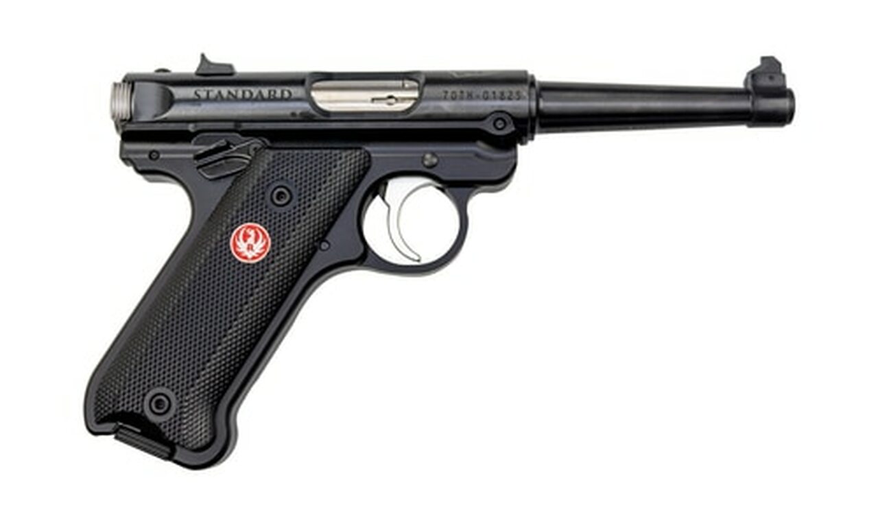 Ruger Mark IV 70th Anniversary 22 LR Single 4.75" Barrel, Black Synthetic Grip Black Steel Slide, 10rd