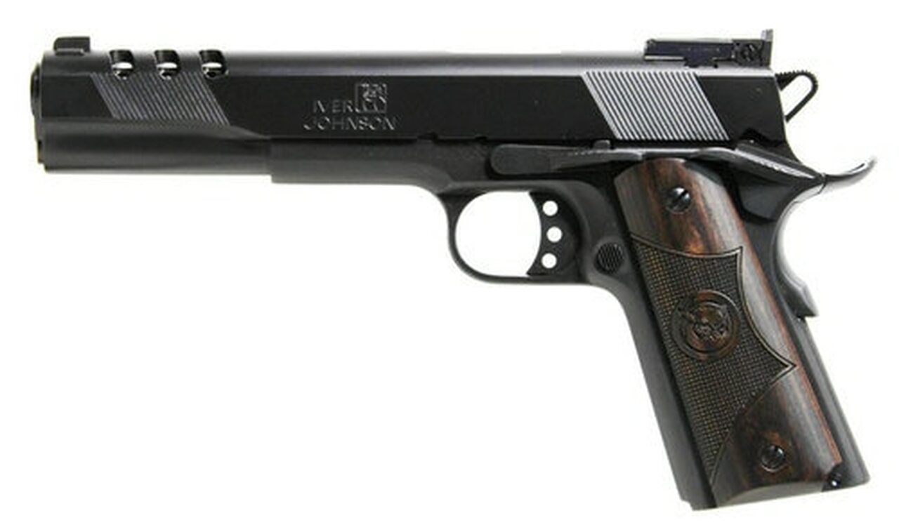 Iver Johnson Eagle XL Ported 1911 Long Slide 45 ACP, 6" Barrel, Matte Blue Finish, 8rd Mag