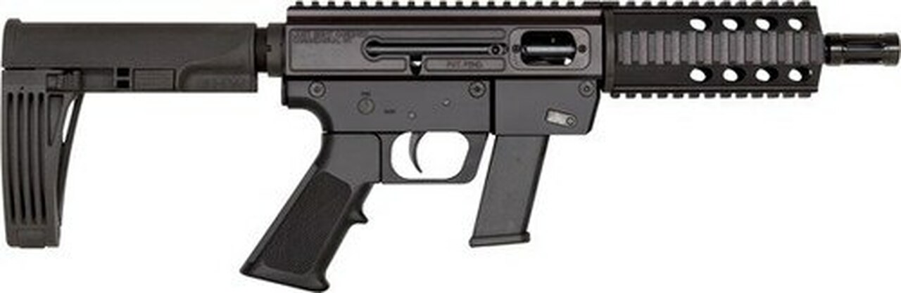 JRC PISTOL GEN3 9MM 6.5" 17RD GLOCK MAG QUAD-RAIL Black BRACE