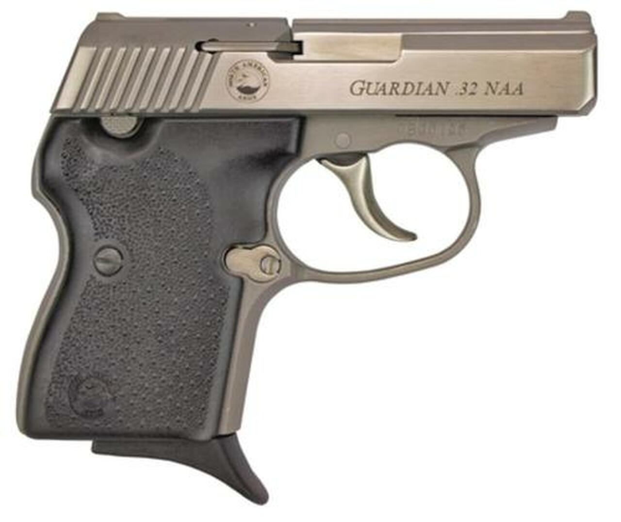 NAA 32 Guardian 32 NAA 2.5" Barrel, Black Rubber Grip SS, 6rd