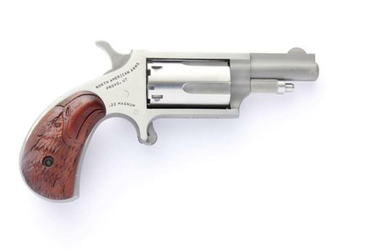 North American Arms NAA 22Mag/22LR Convertible 1-5/8" SS, Holster, Eagle Grip
