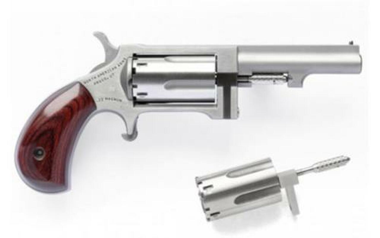 NAA Sindwinder Conversion Single Action 22 Win Mag &amp; 22LR 2.5" Barrel SS Finish, 5rd