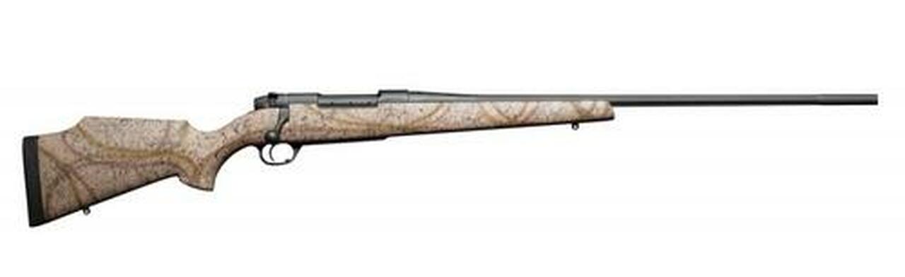 Weatherby Mark V Outfitter, .30-06 Sprg, 22" Fluted, Armor Black Cerakote, Tan Composite Stock