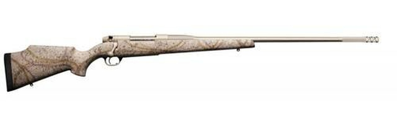 Weatherby Mark V Terramark, .338 Lapua Mag, 28" Fluted, Accubrake, Flat Dark Earth Cerakote, Tan Composite Stock