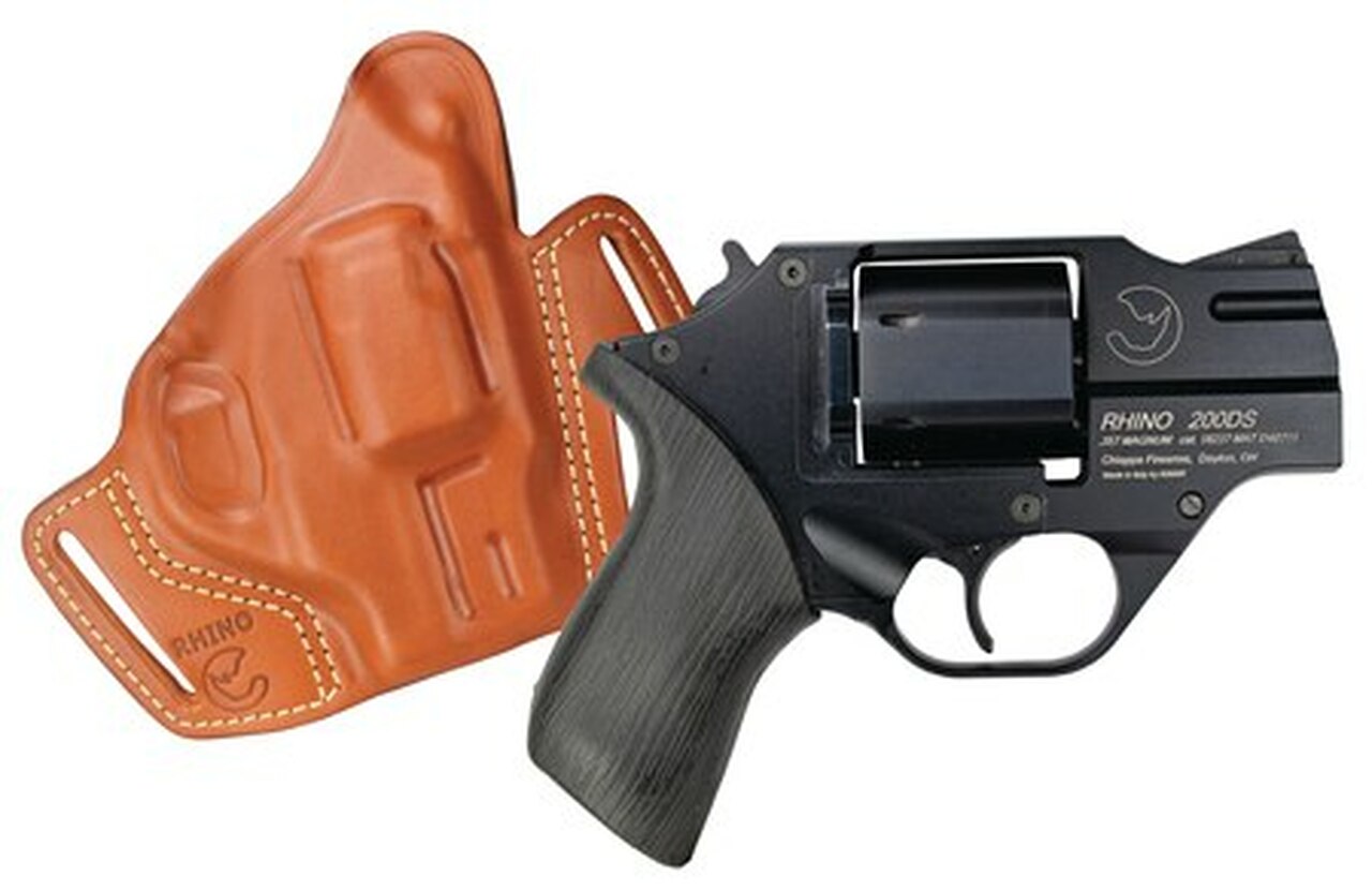 Chiappa MKS Rhino 357 Magnum/38 Special 2" Barrel 6rd Black Rubber Grip Black