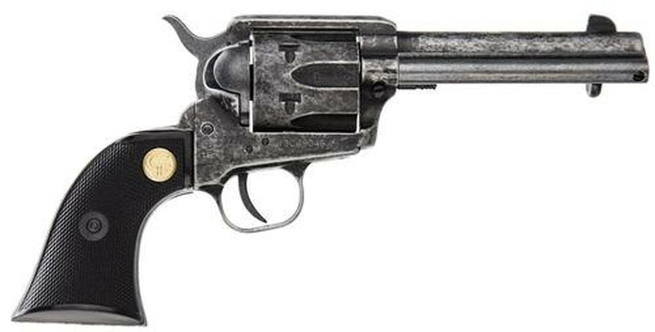 Chiappa 1873 SAA-22 22LR 4.75" 6rd Black Checkered Grip Antiqued
