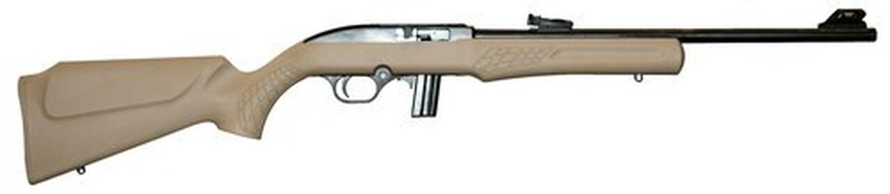 Rossi 22LR, 18" Barrel, Flat Dark Earth Synthetic Stock, 10Rd, Adjustable Fiber Optic Sights