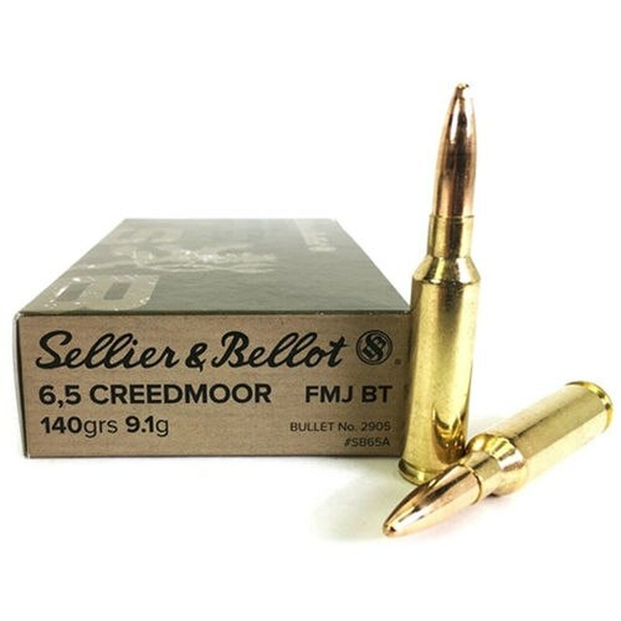 Sellier &amp; Bellot 6.5 Creedmoor, 140gr, FMJ, BT, 20rd Box