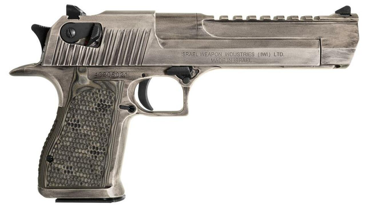 Magnum Research Desert Eagle 50 AE 6" Barrel Apocalyptic Distressed White Cerakote 7rd