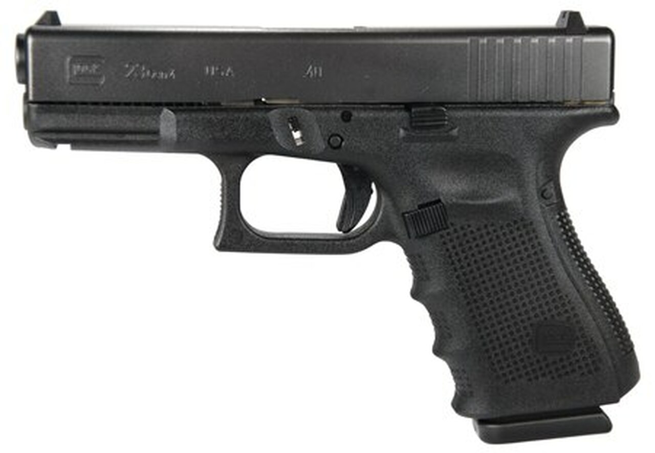 Glock, 23 Gen4, Striker Fired, Compact, 40S&W, 4.02" Barrel, Polymer Frame, Matte Finish, Fixed Sights, 13Rd, 3 Magazines
